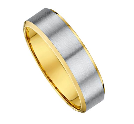 5mm Two Tone Gold Wedding Ring |  238A02